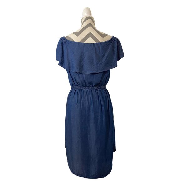 H by Halston off shoulder denim Dress size S - Picture 6 of 9